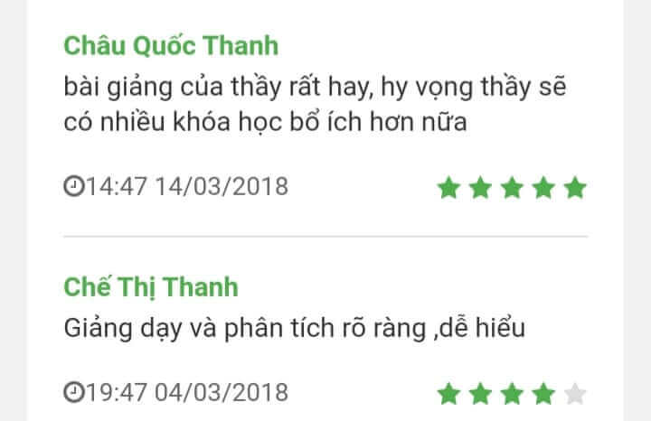 Khóa học digital marketing online Phản hồi của học viên