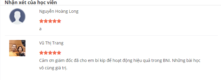 khóa học online của thầy Phạm Thành Long Phản hồi của học viên
