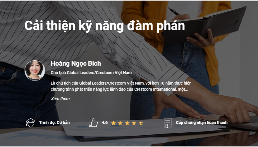khoá học kỹ năng đàm phán online khóa học kỹ năng đàm phán